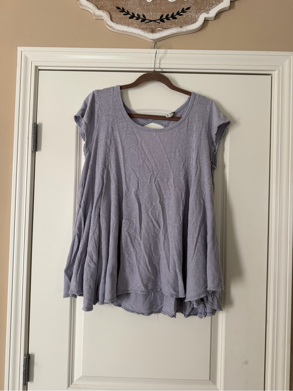 We The Free Lavender Flowy Short Sleeve Tunic
